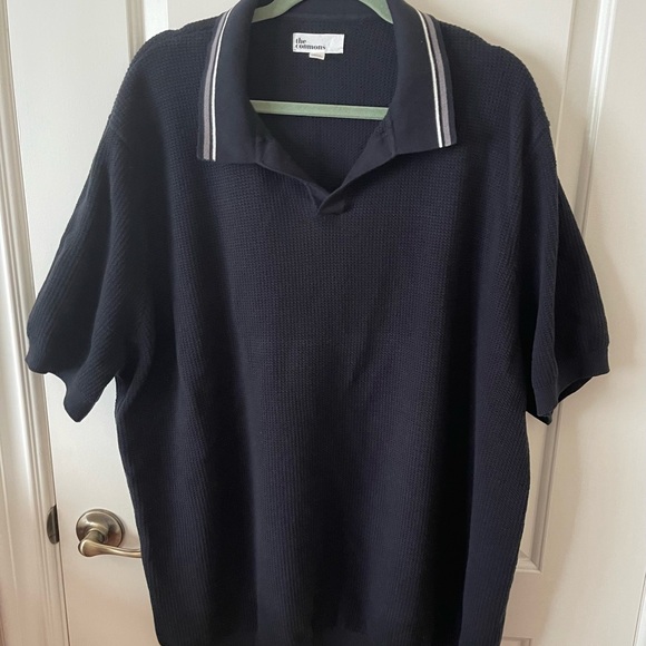 The Commons Other - Black Polo Shirt with Classic Knit Design 3XL